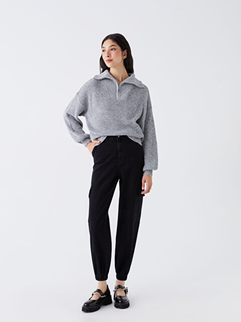 LCW Jeans Yüksek Bel Jogger Kadın Jean Pantolon - W38535Z8-327