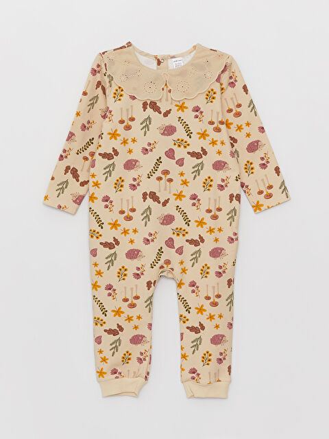 LCW baby Bebe Yaka Uzun Kollu Kız Bebek Tulum - W38555Z1-LQB