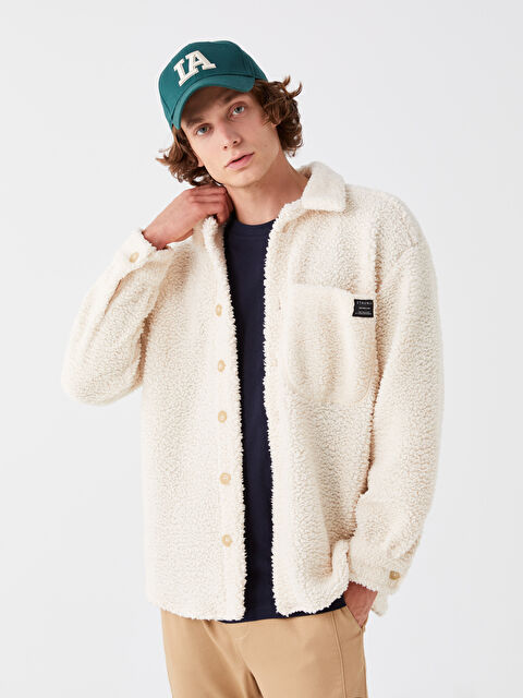 XSIDE Rahat Kalıp Uzun Kollu Pelüş Erkek Gömlek - W38726Z8-KX0