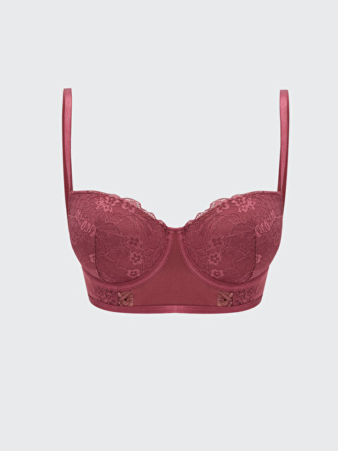 LCW DREAM Balenli Yarım Dolgulu Dantelli Fantezi Straplez Sütyen - W38738Z8-H7Z