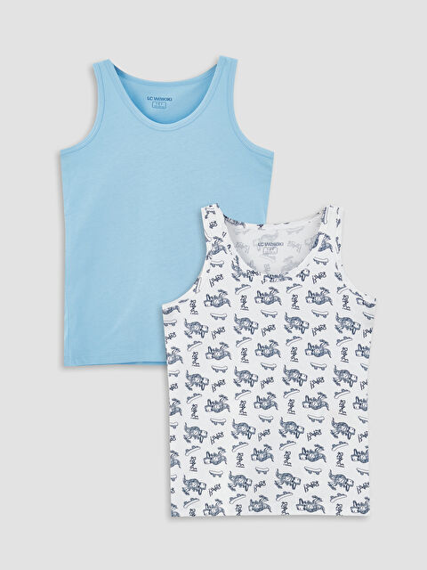 LCW Kids Crew Neck Boys' Vest 2 Pack - W38795Z4-LU7