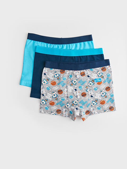 LCW Kids Baskılı Erkek Çocuk Boxer 3'lü - W38801Z4-998