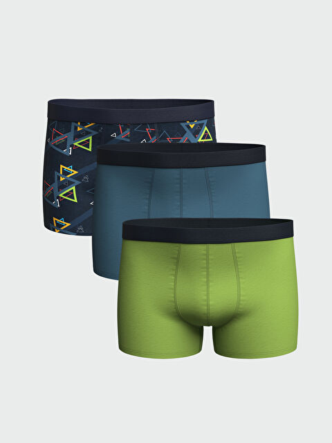 LC WAIKIKI Standart Kalıp Pamuklu Esnek Erkek Boxer 3'lü - W38863Z8-LSJ