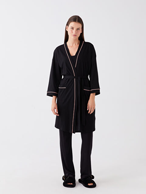 LCW DREAM Kadın Şal Yaka Düz Sabahlık - W38944Z8-CVL