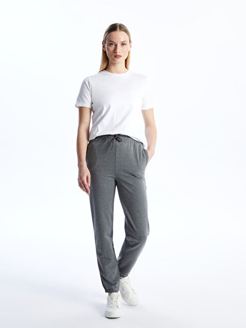 LCWAIKIKI Basic Kadın Beli Lastikli Düz Jogger Eşofman Altı - W39114Z8-D3A