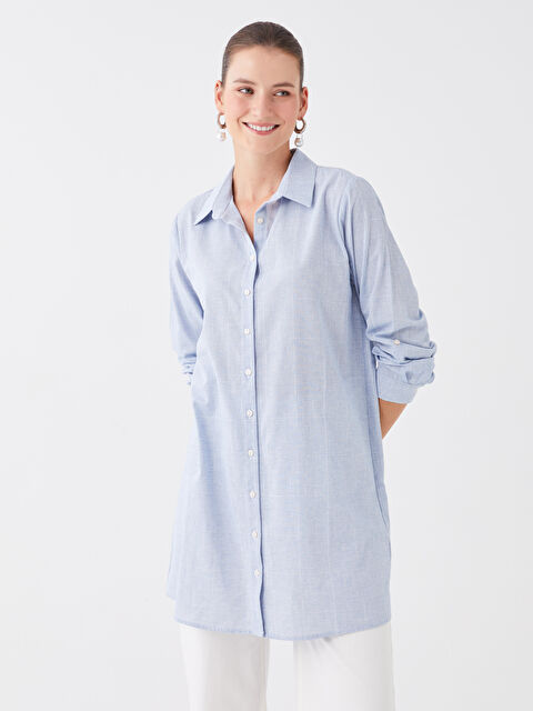 LCWAIKIKI Classic Plaid Long Sleeve Women's Shirt Tunic - W39421Z8-LLC