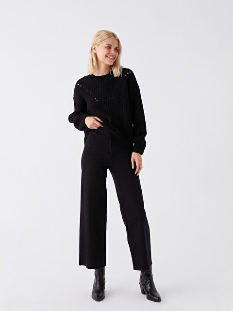 LCW Jeans Yüksek Bel Wideleg Kadın Jean Pantolon - W39840Z8-327