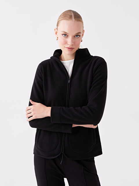 LCWAIKIKI Basic Dik Yaka Kadın Outdoor Polar - W39931Z8-CVL