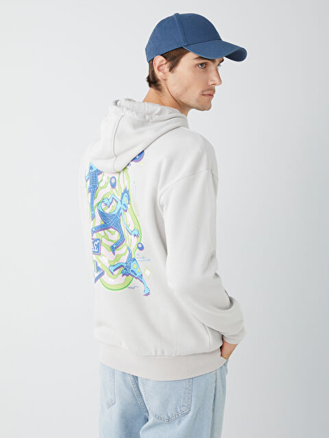 XSIDE Uzun Kollu Rick and Morty Baskılı Erkek Kalın Hoodie - W3AC79Z8-S8P