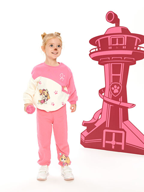 LCW baby Beli Lastikli Paw Patrol Baskılı Kız Bebek Eşofman Alt - W3AE94Z1-R0J