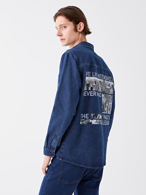 LCW Jeans Regular Fit Uzun Kollu Erkek Jean Gömlek - W3AF36Z8-309