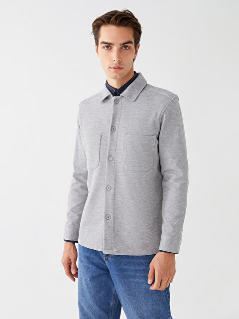 SOUTHBLUE Rahat Kalıp Uzun Kollu Erkek Gömlek Ceket - W3AH56Z8-LAL