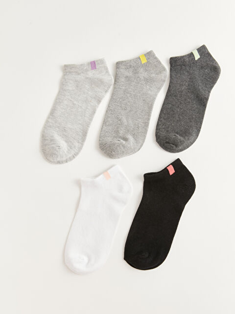 LCW DREAM Kadın Düz Patik Çorap 5'li - W3AI76Z8-LAL