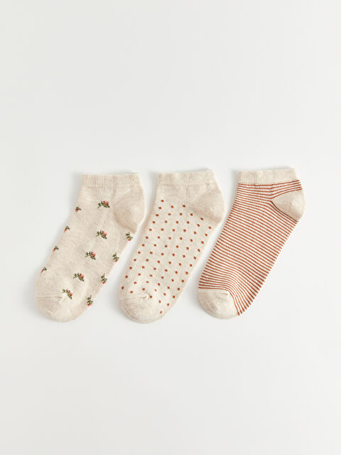 LCW DREAM Desenli Kadın Patik Çorap 3'lü - W3AI79Z8-J1F