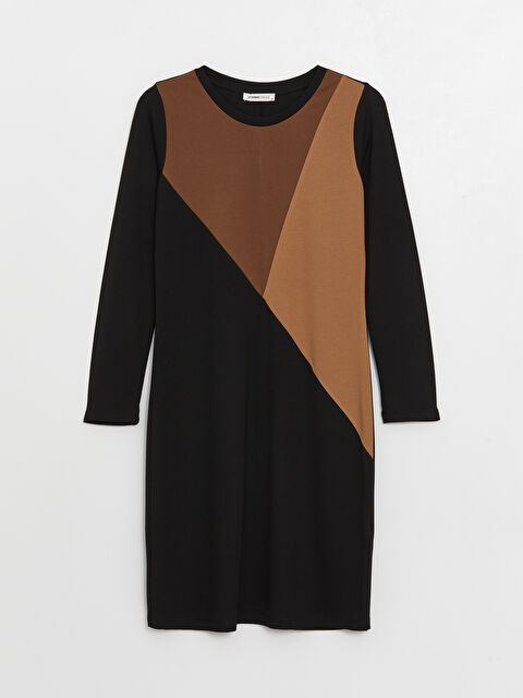 LCW Grace Renk Bloklu Uzun Kollu Kadın Elbise - W3AI91Z8-CVL