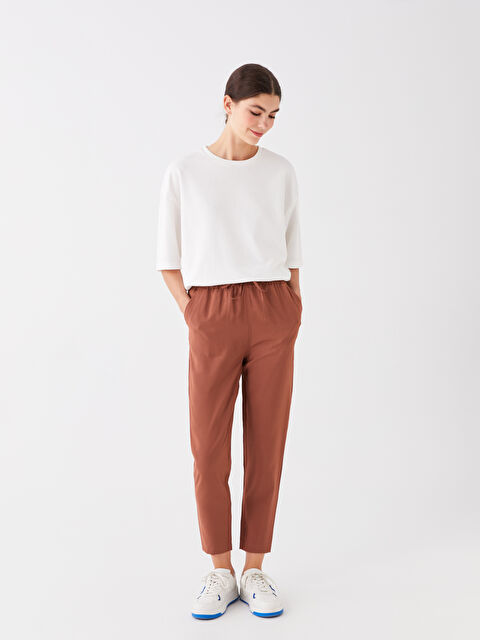 LCW Vision Beli Lastikli Havuç Kesim Kadın Pantolon - W3AO86Z8-HFT
