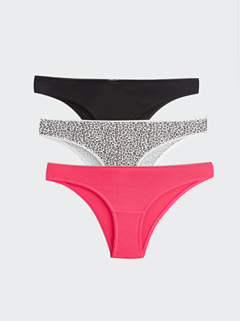 LCW DREAM Patterned Brazilian Knickers 3-Pack - W3AQ94Z8-LQJ