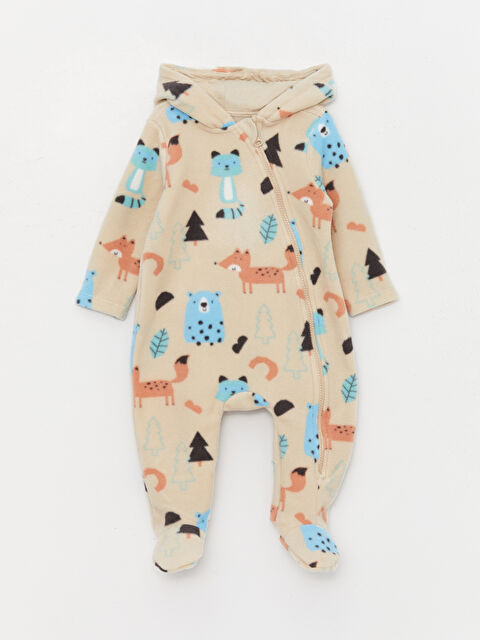 LCW baby Kapüşonlu Erkek Bebek Tulum  (0-12 Ay Patikli, 12 Ay+ Patiksiz) - W3AS77Z1-LQB