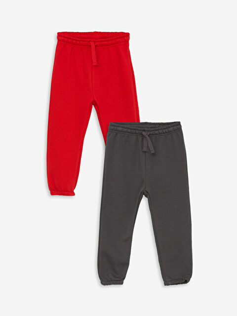 LCW baby Beli Lastikli Basic Erkek Bebek Jogger Eşofman Alt 2'li - W3AU53Z1-JQ5