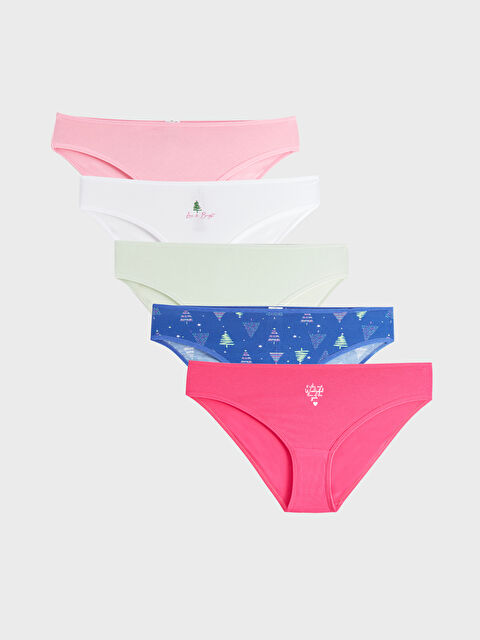 LCW Young New Year Themed Bikini Panties 5-Pack - W3AY05Z8-LQL