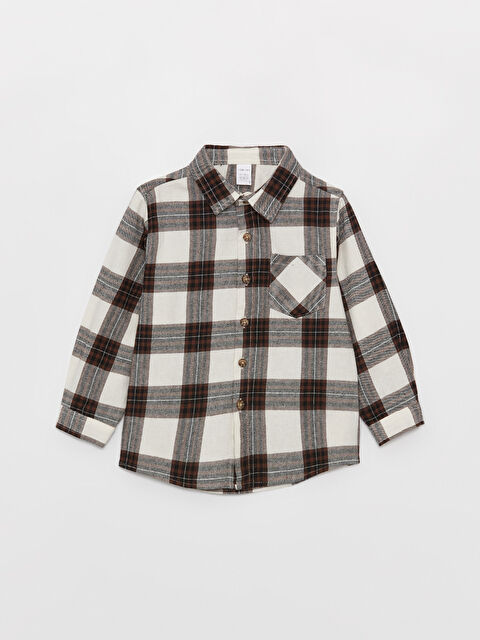 LCW baby Uzun Kollu Ekose Desenli Erkek Bebek Gömlek - W3BB25Z1-LLL