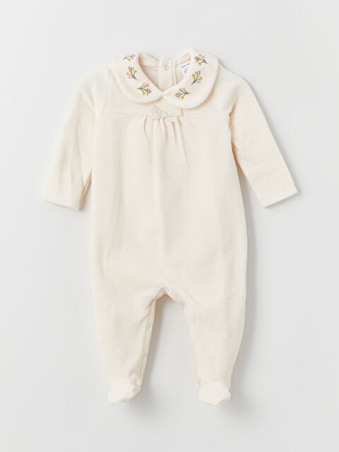 LCW baby Bisiklet Yaka Kız Bebek Tulum(0-12 Ay Patikli, 12 Ay+ Patiksiz) - W3BH43Z1-SEZ