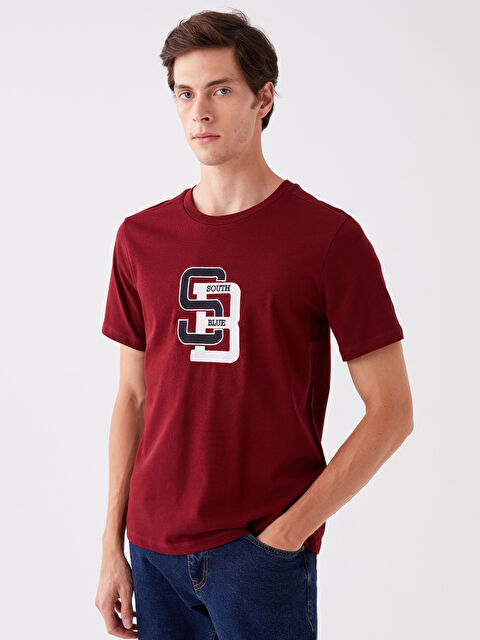 SOUTHBLUE Bisiklet Yaka Kısa Kollu Baskılı Penye Erkek Tişört - W3BH82Z8-S7T