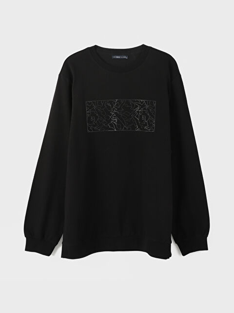 LCWAIKIKI Classic Crew Neck Long Sleeve Printed Men's Sweatshirt - W3BJ69Z8-CVL