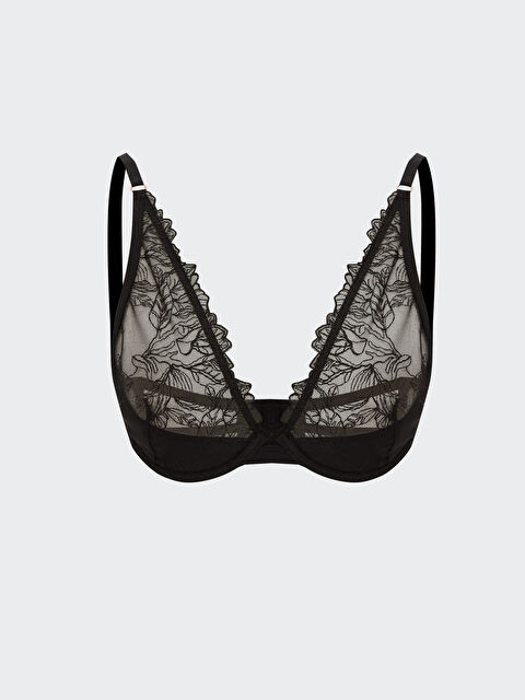 LCW DREAM Wired Non-Padded Lace Fancy T-Shirt Bra - W3BJ78Z8-CVL