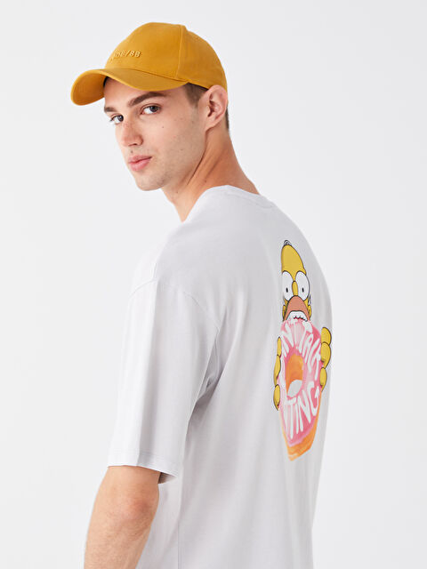XSIDE Crew Neck Short Sleeve The Simpsons Printed Combed Cotton Men's T-Shirt - W3BK24Z8-KXT