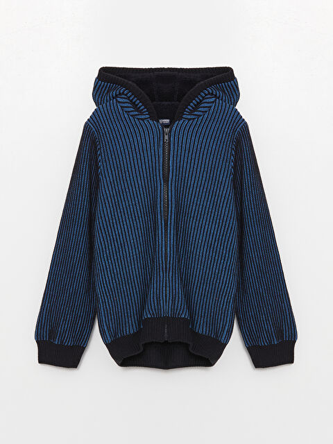 LCW Kids Kapüşonlu Uzun Kollu Erkek Çocuk Triko Hırka - W3BM65Z4-HFK