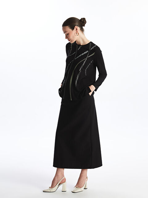 LCW Grace Kadın Beli Lastikli Düz Jean Etek - W3BN04Z8-326