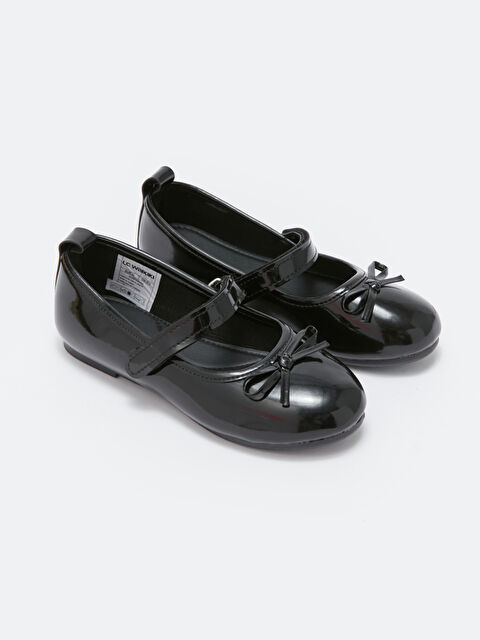 LCW STEPS Deri Görünümlü Cırt Cırtlı Kız Çocuk Babet - W3BQ32Z4-RQL