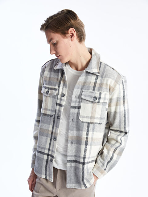 LCW Vision Regular Fit Uzun Kollu Erkek Gömlek Ceket - W3BS52Z8-LLX