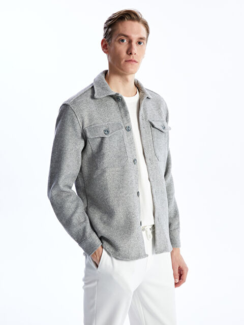 LCW Vision Regular Fit Uzun Kollu Erkek Gömlek Ceket - W3BS67Z8-S94