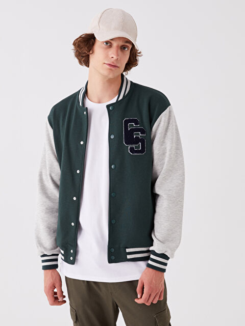 XSIDE Rahat Kalıp Uzun Kollu Erkek Kalın Kolej Ceket - W3BS71Z8-S3F