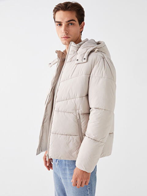 LCW Vision Standart Kalıp Kapüşonlu Erkek Şişme Mont - W3BS80Z8-V33