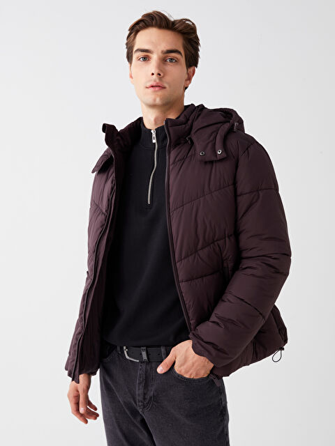 LCW Vision Standart Kalıp Kapüşonlu Erkek Şişme Mont - W3BS80Z8-V72