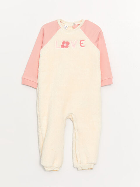 LCW baby Bisiklet Yaka Uzun Kollu Pelüş Kız Bebek Tulum - W3BU26Z1-FDL