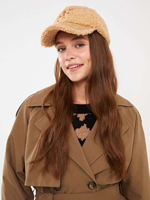 LCW ACCESSORIES Kürk Görünümlü Kadın Kep Şapka - W3BV84Z8-SM8