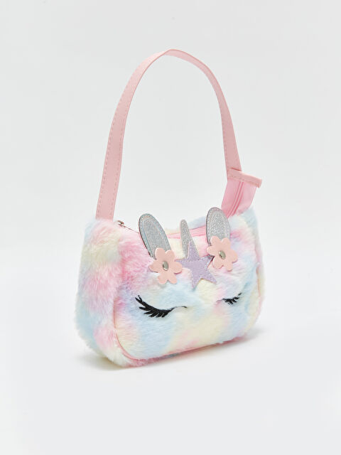 LCW ACCESSORIES Kürklü Nakışlı Kız Çocuk Kol Çantası - W3CA20Z4-M0T