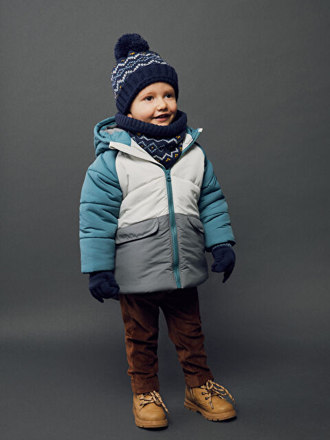 LCW baby Beli Lastikli Kadife Erkek Bebek Eşofman Alt - W3CA71Z1-L0E