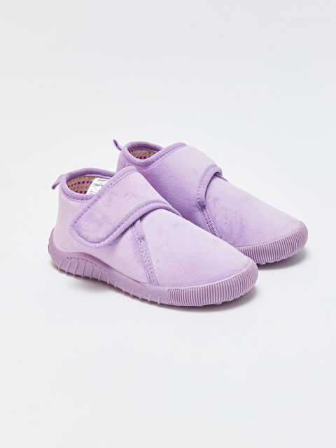 LCW STEPS Cırt Cırtlı Kadife Kız Çocuk Panduf - W3CD09Z4-DP3