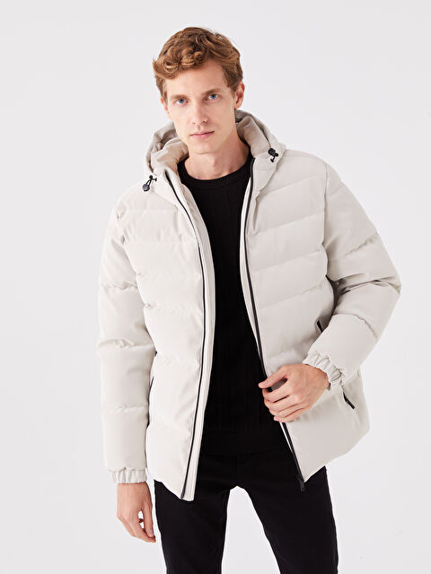 LCWAIKIKI Classic Standart Kalıp Kapüşonlu Erkek Şişme Mont - W3CE61Z8-K84