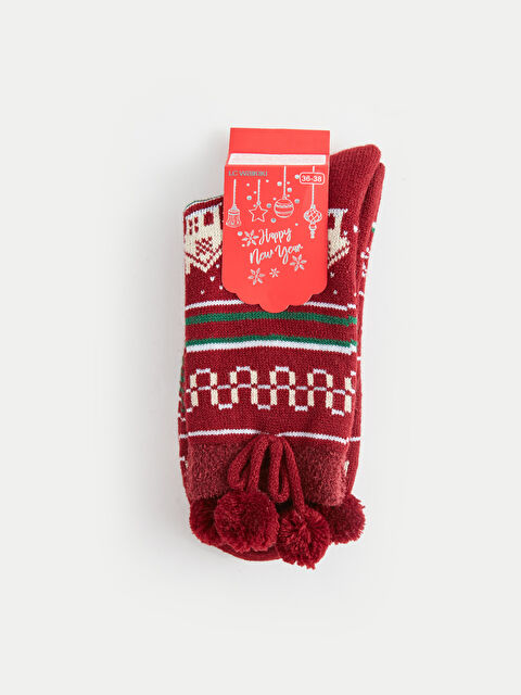 LCW DREAM Yılbaşı Temalı Kadın Soket Çorap - W3CF53Z8-J0S