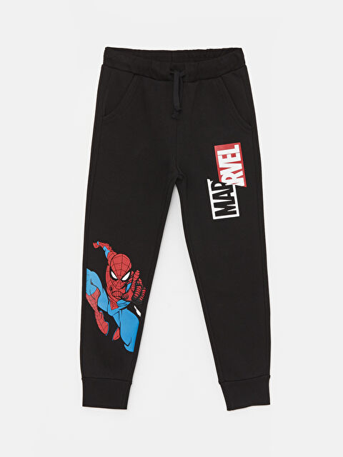 LCW Kids Beli Lastikli Spider-Man Baskılı Erkek Çocuk Jogger Eşofman Altı - W3CJ77Z4-CVL
