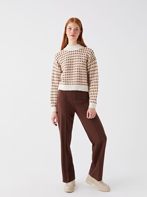 XSIDE Dar Fit Düz Geniş Paça Kadın Pantolon - W3CK35Z8-S6U