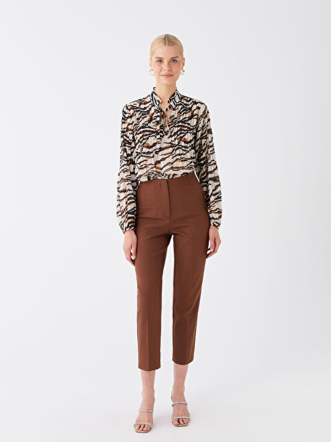 LCW Vision Yüksek Bel Havuç Kesim Kadın Pantolon - W3CK40Z8-HLT