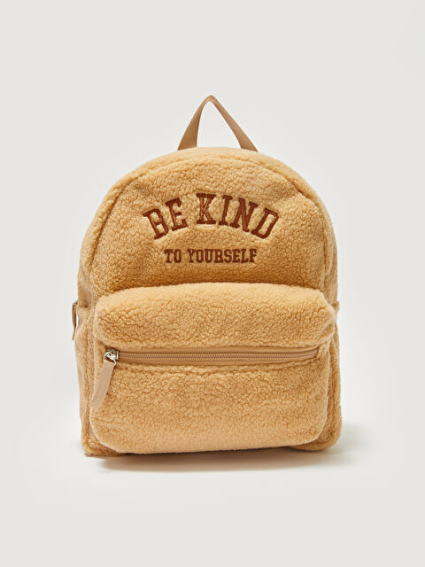 LCW ACCESSORIES Nakışlı Pelüş Kız Çocuk Sırt Çantası - W3CM56Z4-S4L