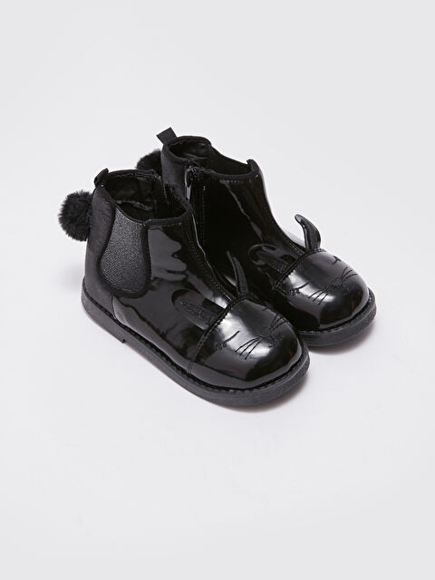 LCW STEPS Nakışlı Fermuar Kapamalı Kız Bebek Bot - W3CQ65Z1-RQN